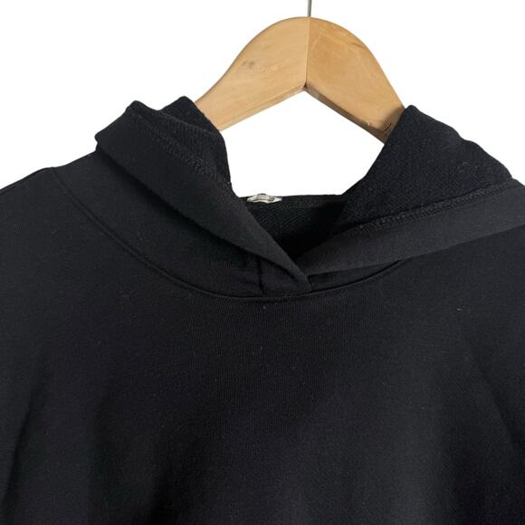 Alo Yoga Bae Black Oversized Cropped Pullover Hoodie Size Small - Picture 5 of 8